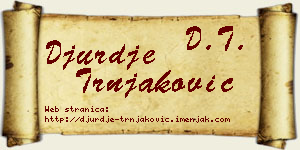Đurđe Trnjaković vizit kartica